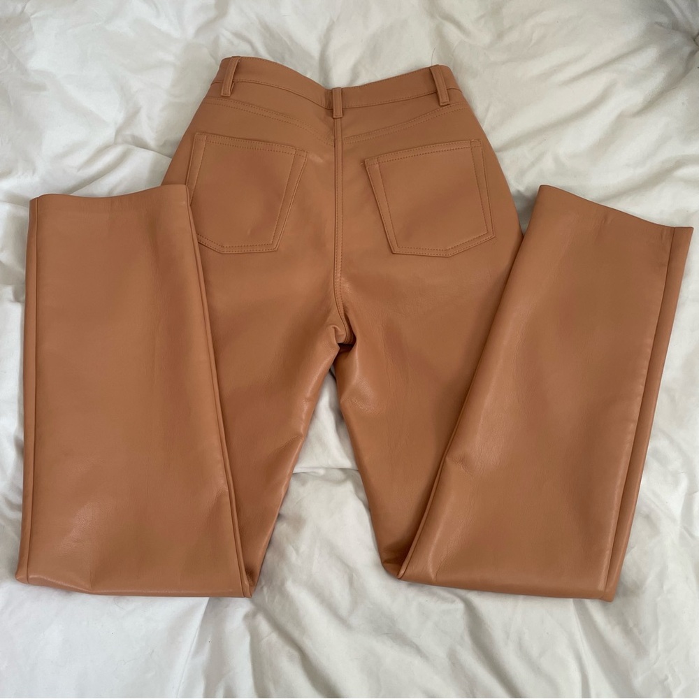 RARE Melina Leather Pants in Soft Terracotta - Picture 3 of 5